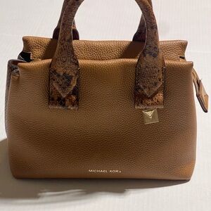 Michael Kors Tan and Brown Satchel